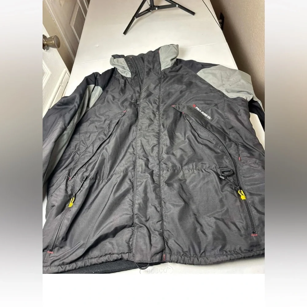Vintage 90s POLO RALPH LAUREN Long Down Parka Jacket Puffer Black Mens Sz L C39